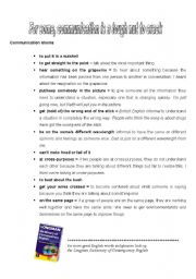 English Worksheet: Communication Idioms