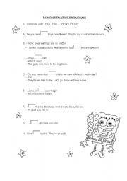 English Worksheet: Demonstrative pronouns
