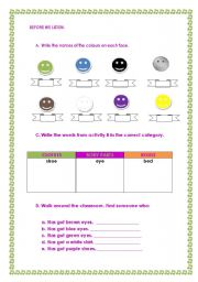 English worksheet: FRIDAY IM IN LOVE 1/3