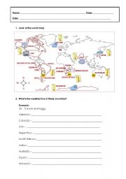 English Worksheet: whats the weather like?