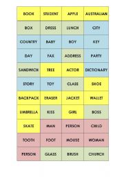 English Worksheet: Plural Nouns