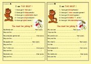 English Worksheet: SUPER FUN!!! PAIR- WORK TALK!!!