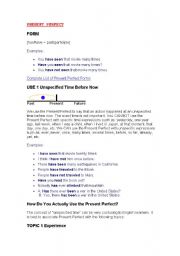 English worksheet: present perfect grammar