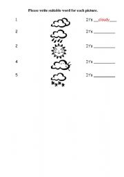 English Worksheet: weather