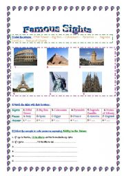English Worksheet: Famous sights