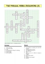 2bat phrasal verbs crossword 2