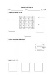 English Worksheet: test