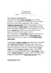 English Worksheet: Grade 1 Science revision