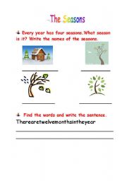 English worksheet: The seasons