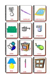 English Worksheet: Flashcards The house 2