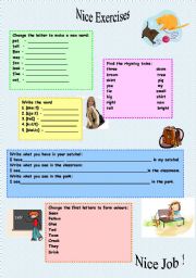 English worksheet: Nice exercises