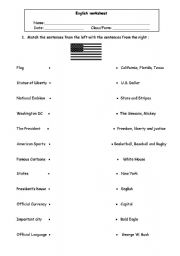 English worksheet: USA