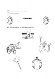 English worksheet: Cinderella vocabulary