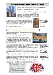 English Worksheet: Westminster Abbey and Westminster Palace