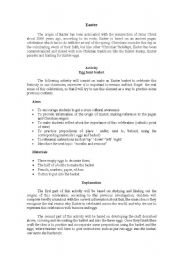 English Worksheet: easter class