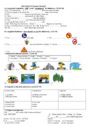 English Worksheet: revision test