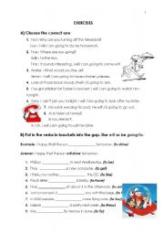 English Worksheet: Exercise on Simple future