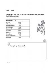 English Worksheet: DAILY ROUTINES