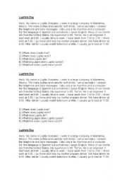 English worksheet: read