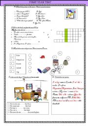 Revision of contents.1st year test