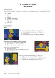English Worksheet: The Simpsons: Barts Crime