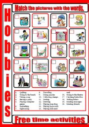 English Worksheet: Hobbies_and_free_time_activities_matching_2