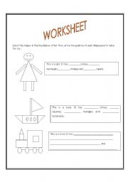 English Worksheet: shapes  worksheet
