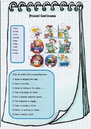 English Worksheet: Present continuous