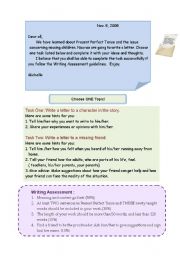 English Worksheet: Writing instruvtion and assessment