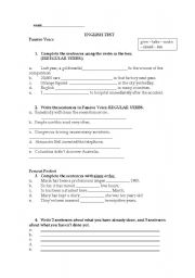 English worksheet: Passive and  Present Perfect