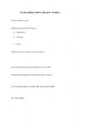 English worksheet: Adventure worksheet