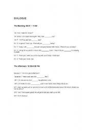 English Worksheet: Dialogue and Verbs