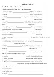 English Worksheet: Present Perfect Continuous Tense
