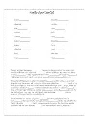 English Worksheet: Weather Mad Lib