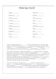 English worksheet: Weather Mad Lib