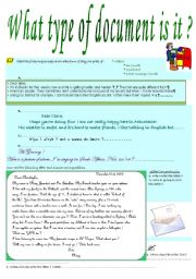 English Worksheet: Reading mails, letters... (2 pages)