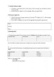 English worksheet: telephoning role-cards