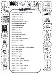 English Worksheet: self portrait (B/W)