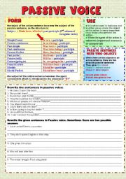 English Worksheet: Passive voice