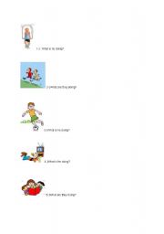 English worksheet: actions