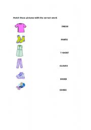 English worksheet: clothes