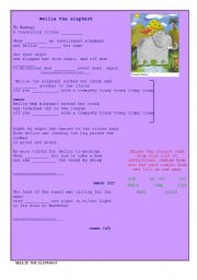 English Worksheet: Song - Nellie the elephant (2)