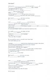 English worksheet: IM YOURS - SONG