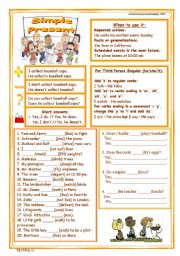 Simple Present Worksheet