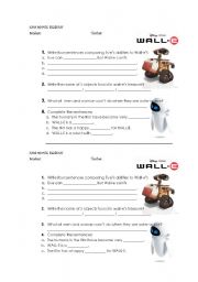 English Worksheet: Wall-e Worksheet