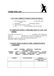 English Worksheet: CRIME & LAW