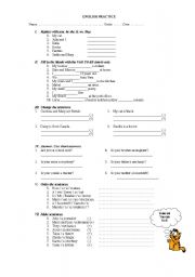 English Worksheet: Practice 