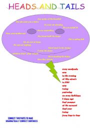 English worksheet: HEADS AND TAILS