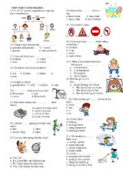 English Worksheet: test for 6th grades part 2