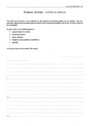 English Worksheet: Exam samples - Writing 6